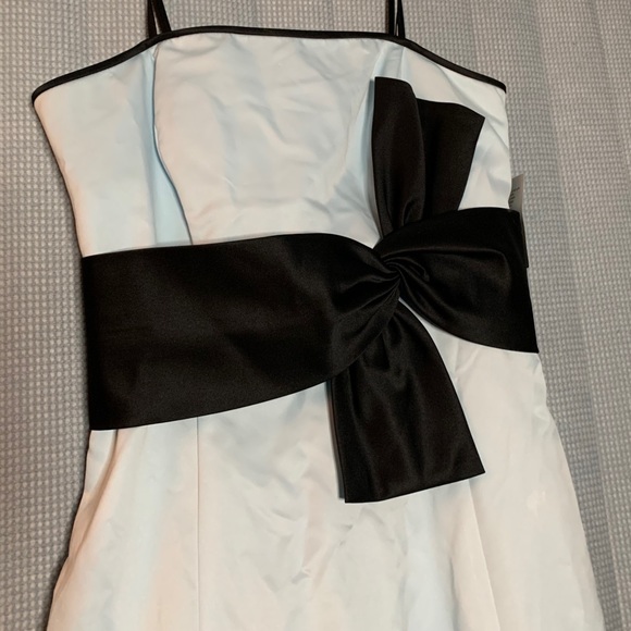 Nicole Miller Strapless Sash and Bow Gown - Picture 3 of 10